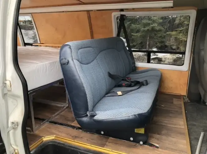 Interior of Chevrolet camper van
