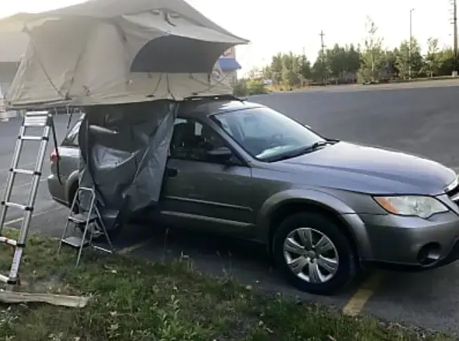 Subaru Forester with Roof top tent shown